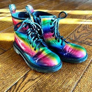 Dr. Martens size 2 rainbow boots